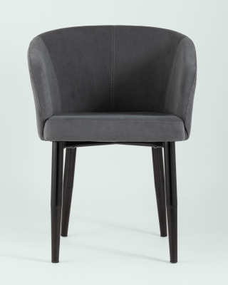 Кресло Ральф велюр тёмно-серый. Фото №5