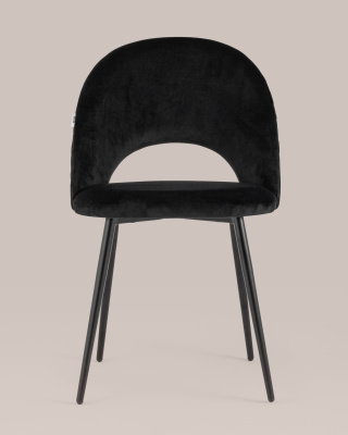 Стул Меган велюр с ромбами черный. Фото №5