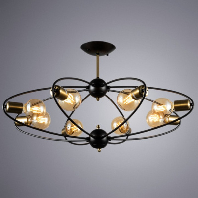 Люстра на штанге Arte Lamp Glasgow A1963PL-8BK фото Люстра на штанге Arte Lamp Glasgow A1963PL-8BK. Фото №2