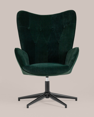 Кресло Филадельфия велюр изумрудный ножка черная. Фото