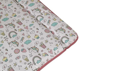 Матрас пеленальный Polini kids Единорог Сладости, розовый. Фото