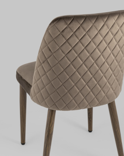 Стул Эмма велюр коричневый ножки дерево. Фото №8