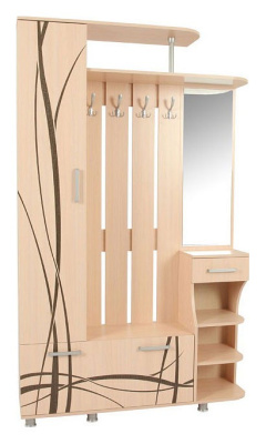 Стенка для прихожей Барселона-1 дуб млечный. Фото