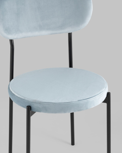 Стул Барбара велюр серо-голубой фото Стул Барбара велюр серо-голубой. Фото №9
