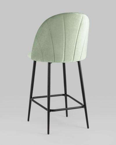 Стул полубарный Логан велюр фисташковый. Фото №7