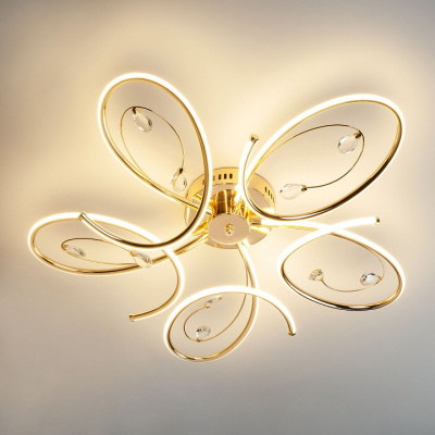 Потолочная люстра Eurosvet Saona 90099/5 золото 90W. Фото №2