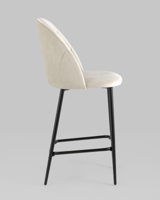 Стул полубарный Логан велюр бежевый. Фото №5