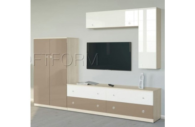 Шкаф навесной узкий высокий Силуэт. Фото