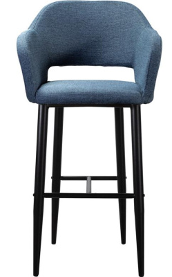 Кресло барное Oscar Сканди БлюАрт/Черный. Фото
