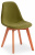 Стул Secret De Maison CINDY SOFT (mod. C1021F1) вельвет/дерево , 53 х 45 х 81 см , зеленый (HLR 54)/натуральный (поставляется по 4 шт). Фото №1