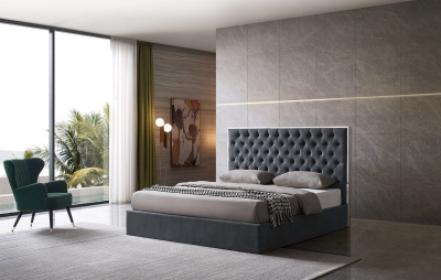 Кровать LBD1704 серая с ящиком для белья фото Кровать LBD1704 серая с ящиком для белья. Фото №2