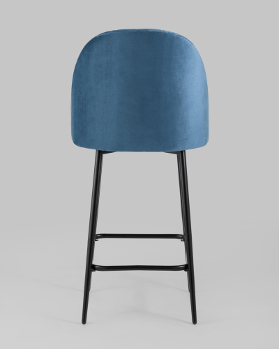 Стул полубарный Марсель велюр пыльно-синий. Фото №6