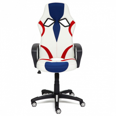 Кресло RUNNER кож/зам/ткань, белый/синий/красный, 36-01/10/08. Фото №2