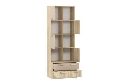 Акварель НМ 013.10 М Шкаф комбинированный Капучино/Дуб сонома, Дуб Сонома. Фото