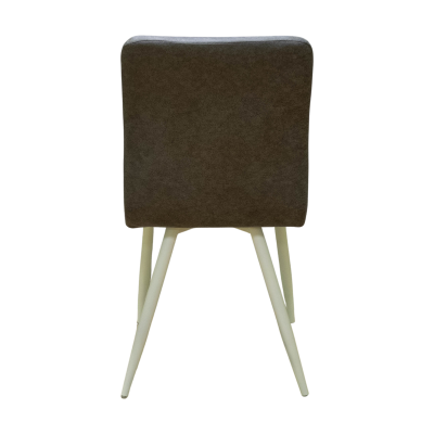 Стул Доби (Каркас (белый 9016 матовый) тк. коллекции Safari серый 018). Фото