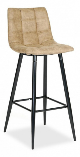 Стул SPICE (mod.8078) металл,ткань наппа, 51 x 42 x 104 см, светло-коричневый/черный, PK-01 (поставляется только по 2 шт). Фото №1