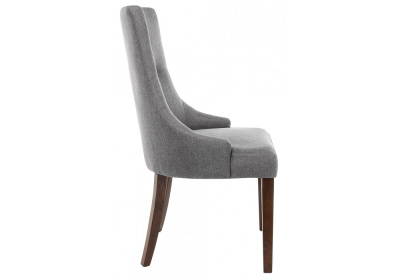Стул деревянный Elegance dark walnut / fabric grey. Фото